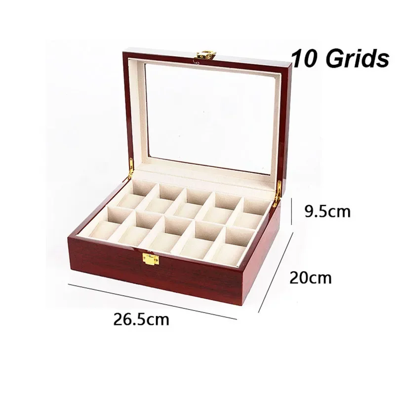 Houten Horlogedoos Milieuvriendelijke Horloge Opbergdoos met 1/2/3/5/6/10/12 Slots Reisorganisator voor Mannen Horloge Geschenkdoos