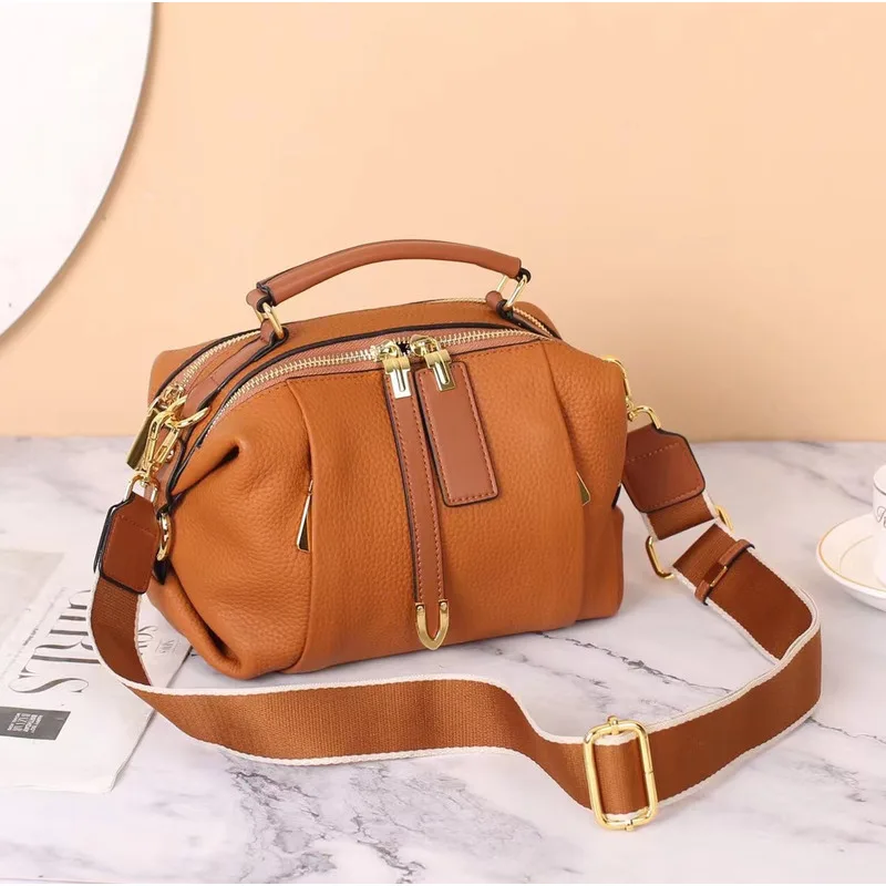 Borsa a tracolla una vera pelle di fascia alta strato superiore in pelle bovina per le donne Casual di alta qualità Messenger Versatile Crossbody di lusso