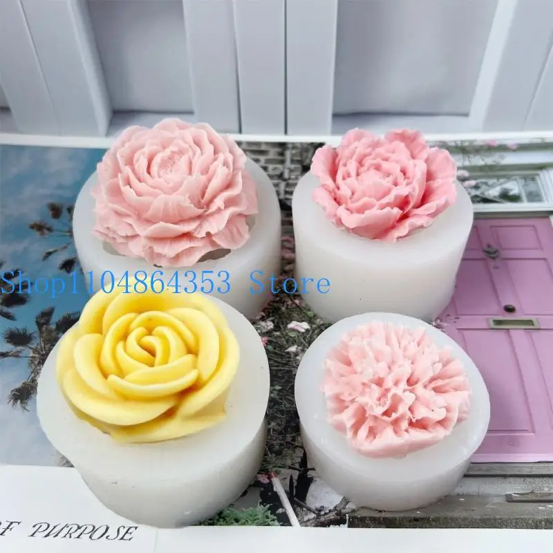 652F Rose Peony Flower Carnation Silicone Mold Resin Epoxy Halloween Crafts DIY Ornament Jewelry Making Tool