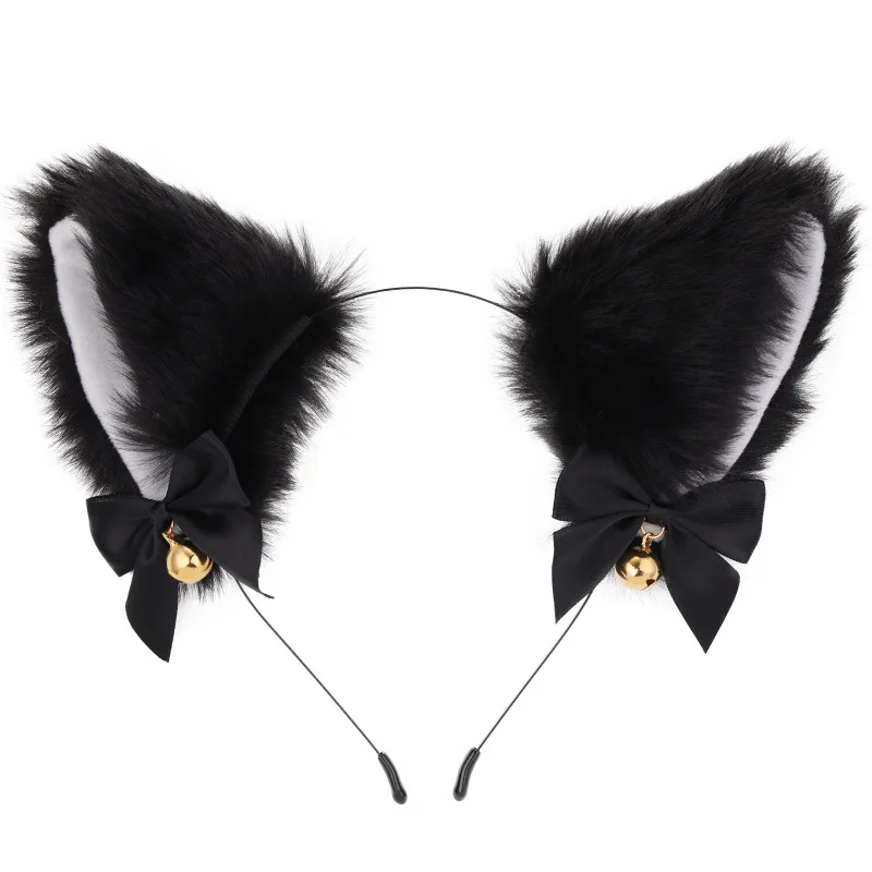 ‌Cat Ears Bell Headband - Cute Cat Girl Cosplay Hair Accessory for Christmas & Halloween‌