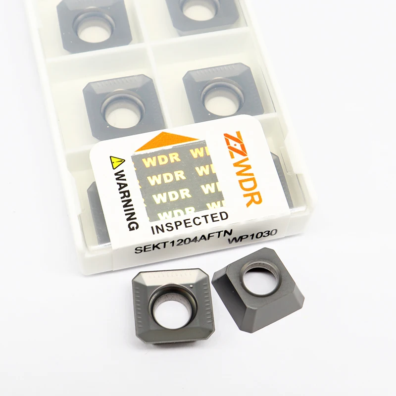 Imagem -02 - Aftn Wp1030 Cnc Metal Torneamento Ferramentas Carbide Inserções para Aço Inoxidável Sekt 1204 Cnc Milling Blade Sekt1204