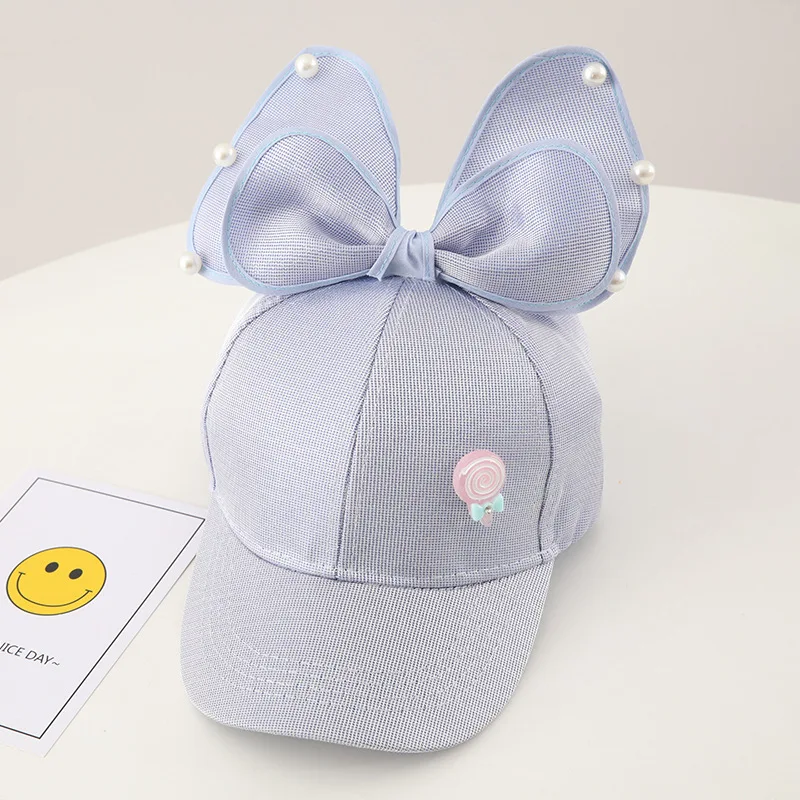 2021 Spring/Summer New Sunscreen Parent-Child Cute Fashion Bow Peaked Cap Children Hat Baseball Cap Sun Hat