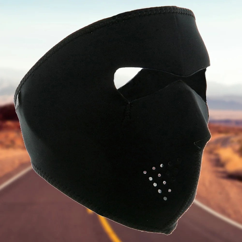 2 in 1 Reversible Neoprene Cycling Skiing Hiking Hunting Full Face Mask for Outdoors Fishing Golfing Paintball War Games Black