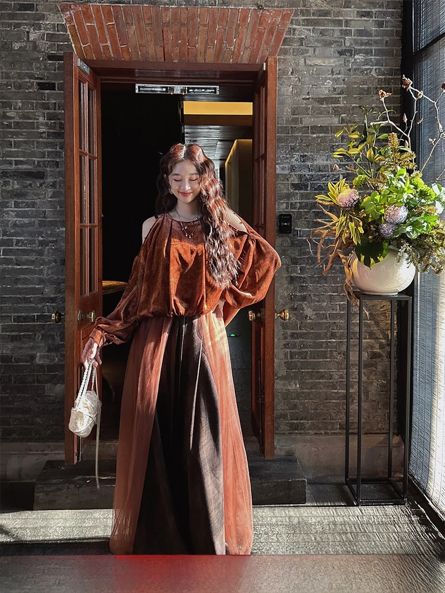 

Design Series Bla Flower Silk Hoodie And Pants Women's Spring Faion Outfit Tee Ji Hao Ya Casual Comfortable Loose Fit