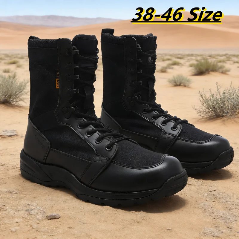 bottes-tactiques-de-randonnee-et-de-marche-pour-hommes-noires-montantes-en-toile-et-maille-legeres-respirantes-chaussures-d'entrainement-bottes-de-travail-et-de-securite
