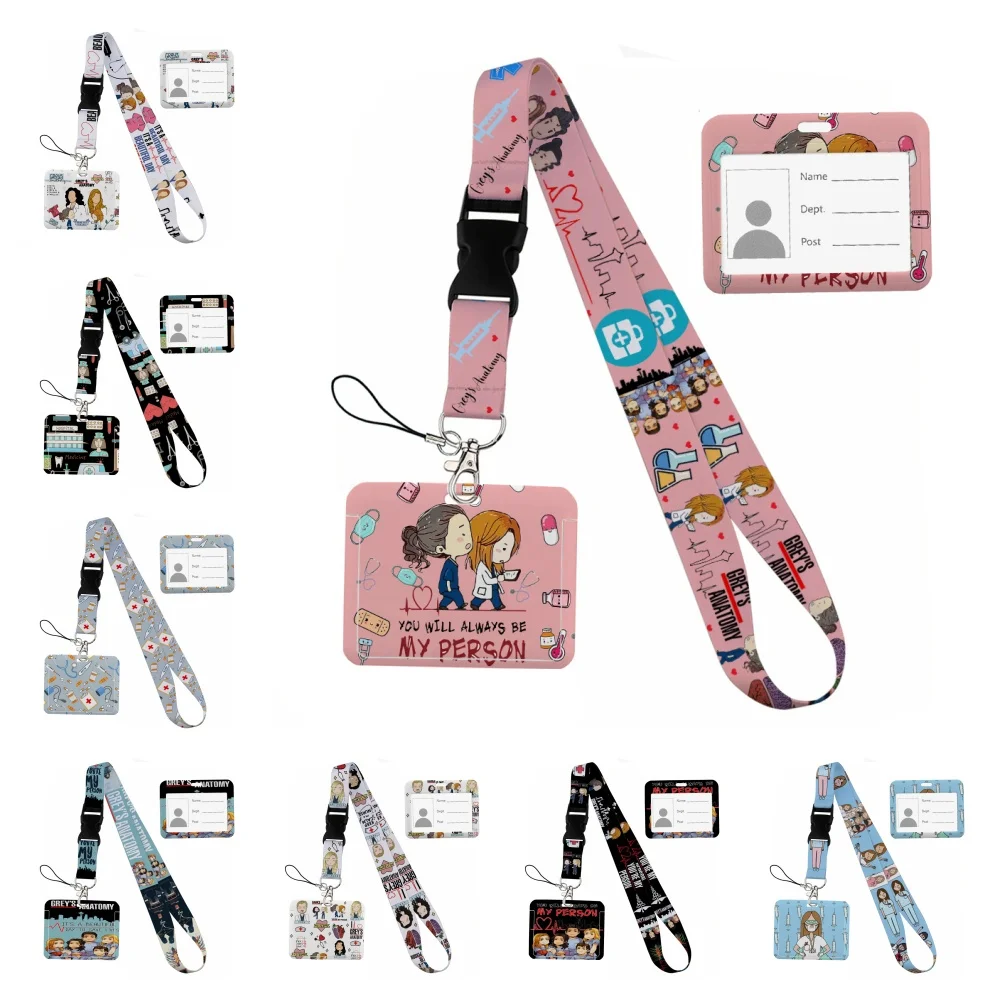 2026 New Anatomy TV Show Doctor Nurse Neck Strap Lanyards Keychain Holder ID Card Pass Hang Rope Lariat Lanyard Gifts