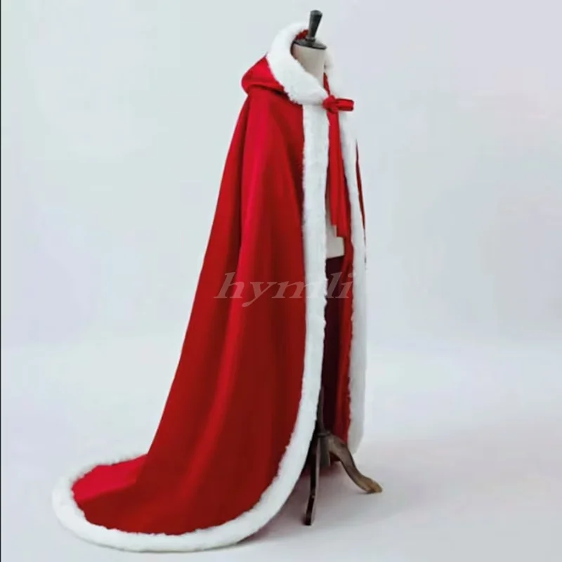 Santa Claus Cloak Handmade Christmas New Year Costume Cape