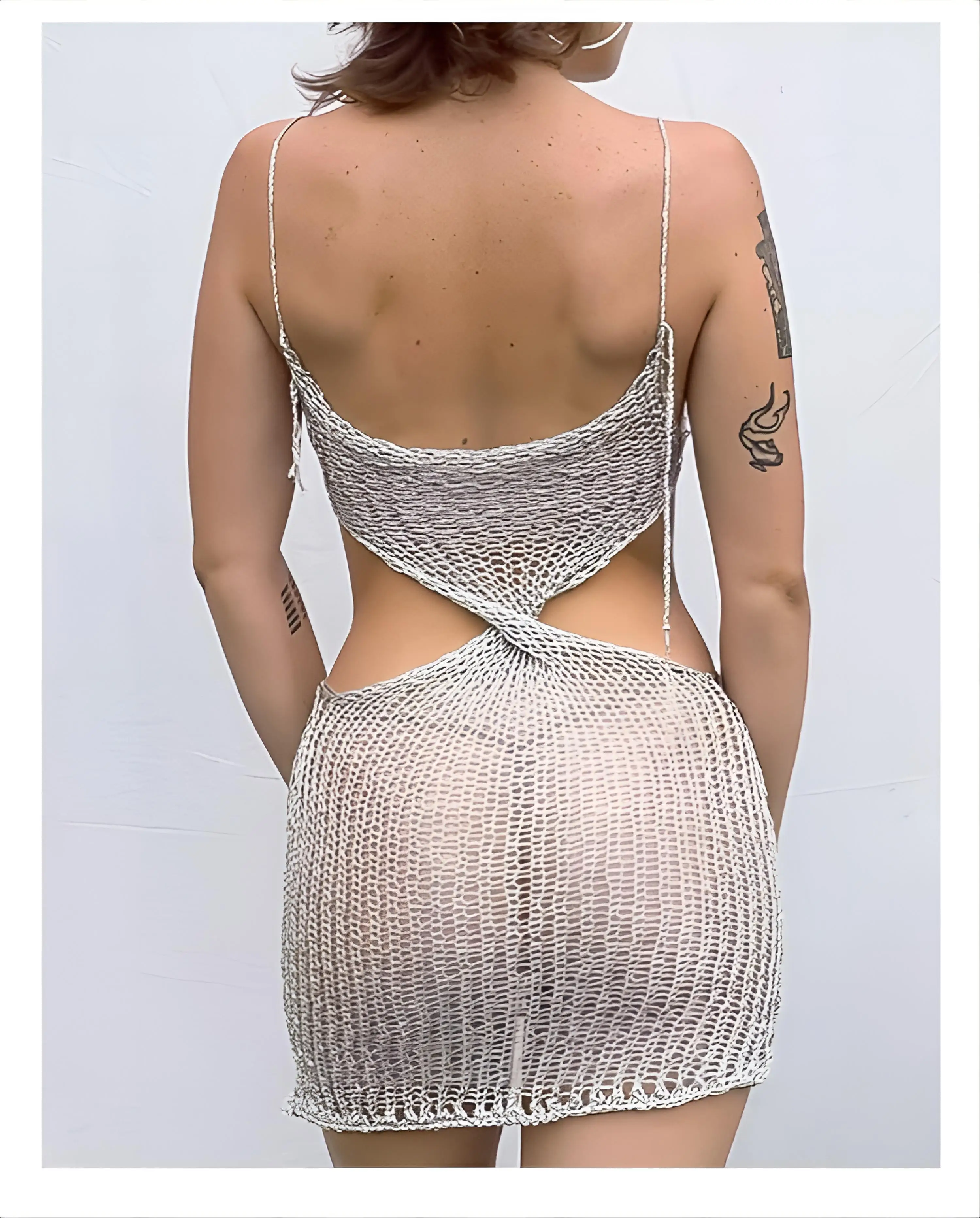 Strój kąpielowy damski z narzutką, kontrastowe, połyskujące, kryształowe, plażowe narzutki, ochrona, polinezyjskie, tureckie, regulowane, zwiewne, GF