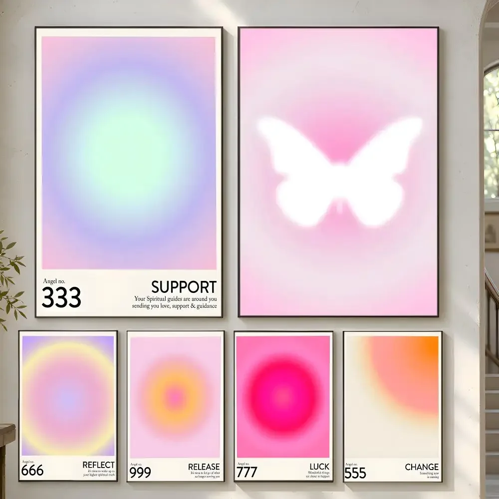 Angel Digital Tone Gradient Halo Energy Mystery Poster Home Artwork For Living Room Bedroom Office Dorm Apartment Gift