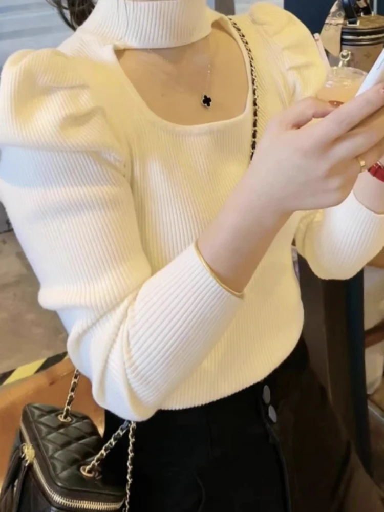 

2025 New Autumn Winter Women Ladies Long Sleeve Boat Neck Knitted Pull Sweater Ladies Top Korean Casual Pullover Shirts Jumper