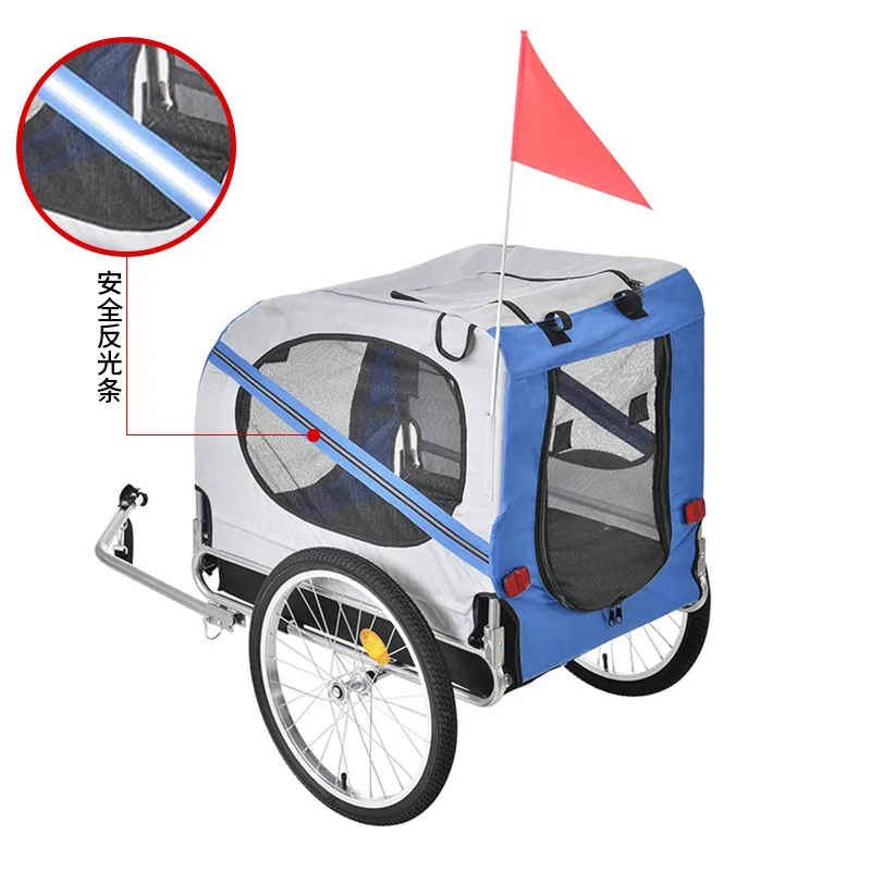 Premium Pet Bike Trailer for Large Dog or Multiple Small Dogs, Dog Bicycle Carrier Easy Folding Frame Cart