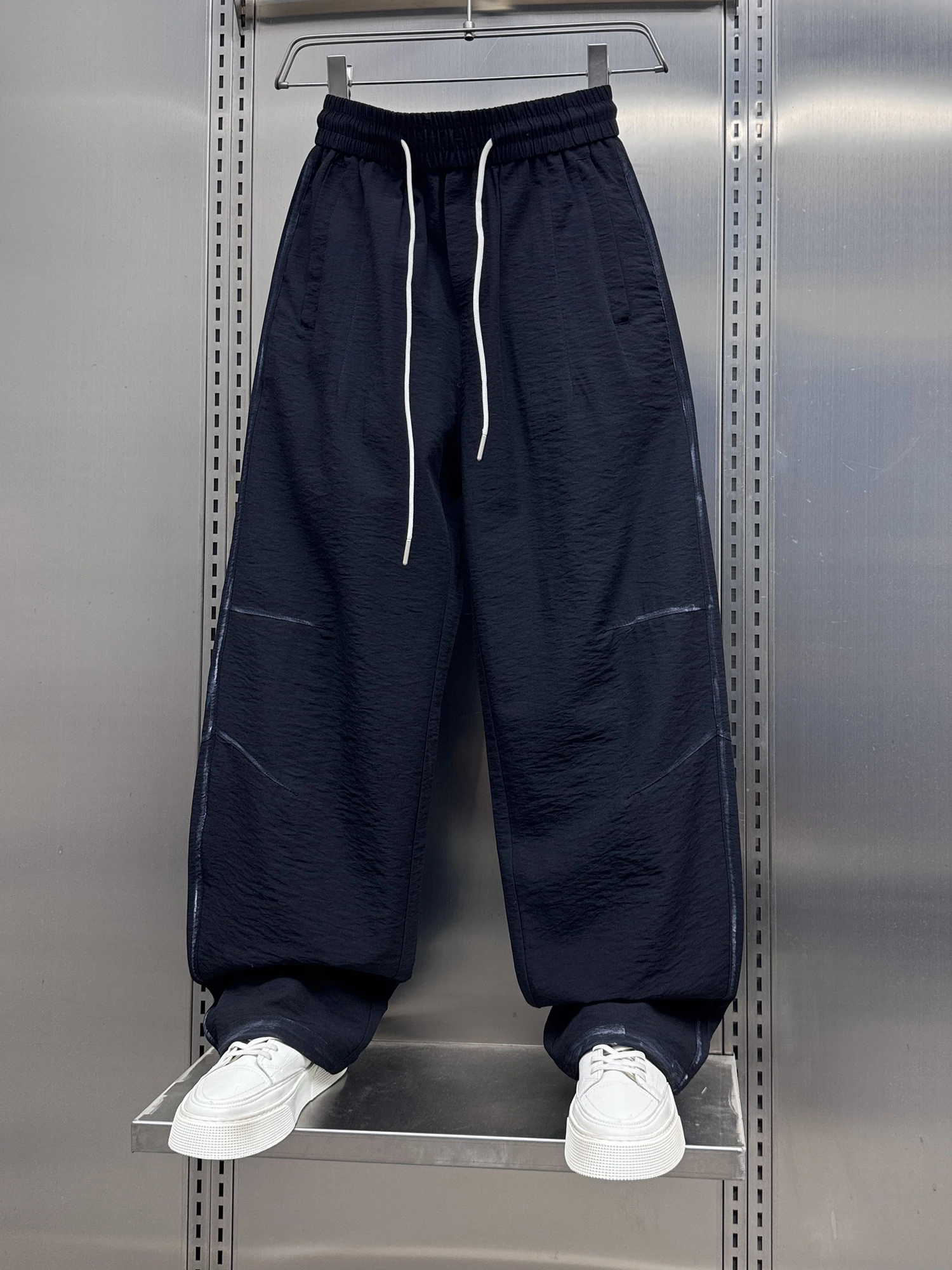 2025 Summer New Cotton and Linen Drape Straight Casual Pants Men's Fashion Trend Ins Handsome Youth Versatile Trousers