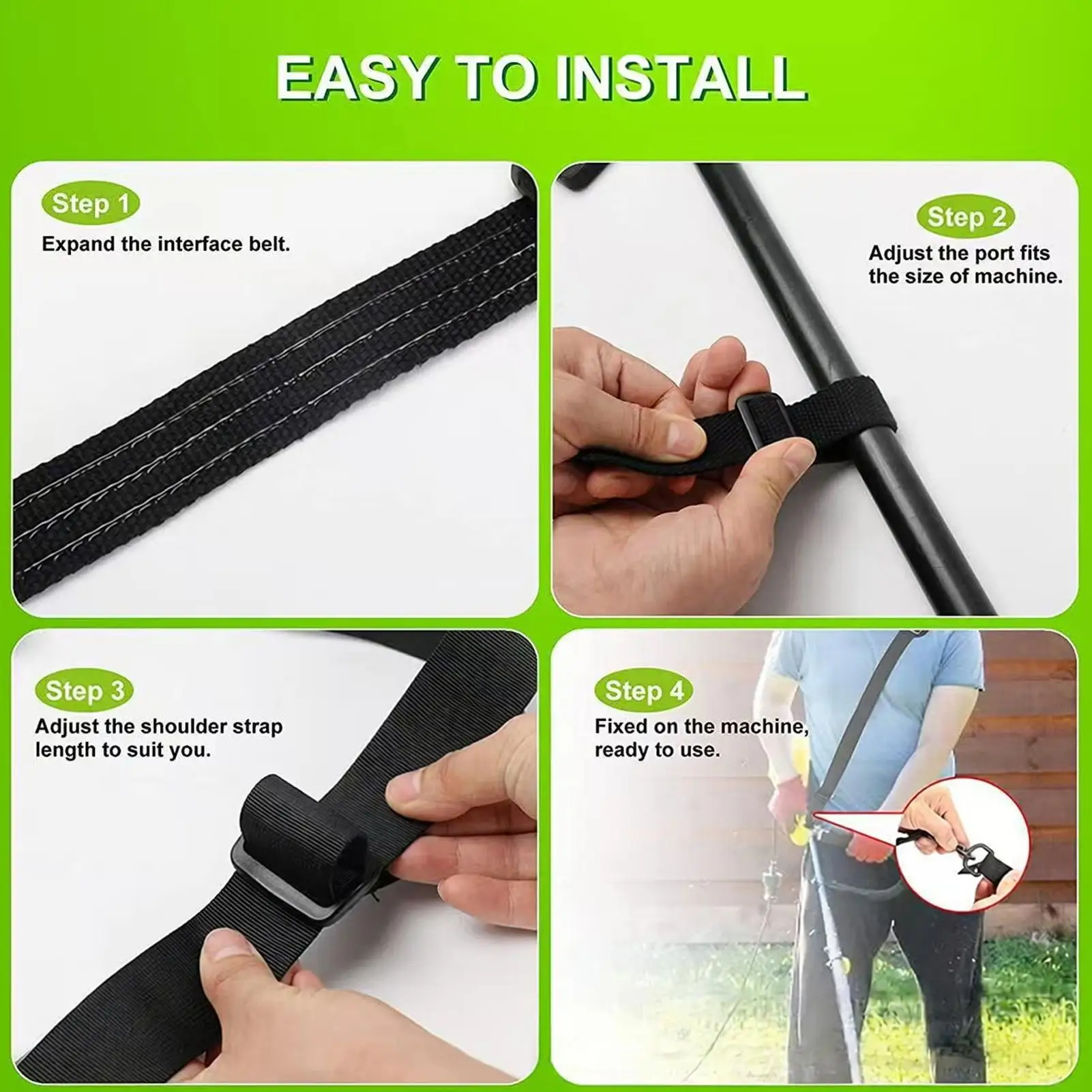 String Trimmer Strap Adjustable Mower Harness Replacement Trimmer Replacement Shoulder Strap For Lawn Outdoor Garden Backyard