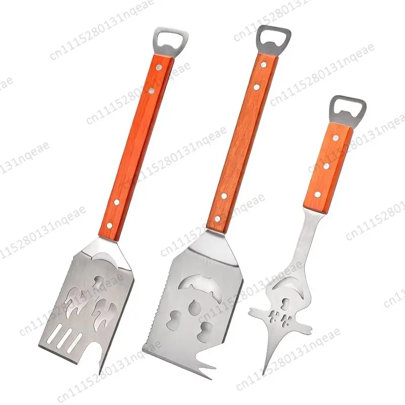 Stainless Steel BBQ Tool Set Outdoor Party Animal Pattern Folk Art Multifunctional