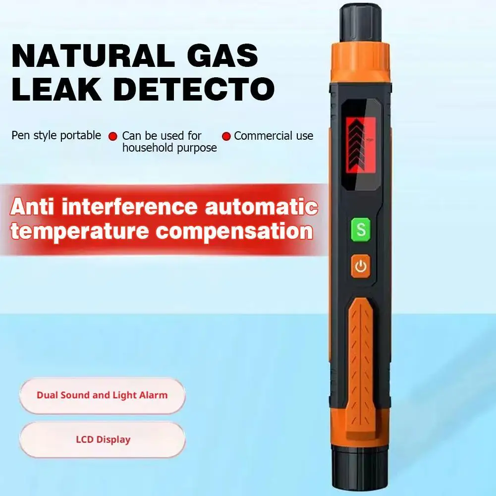 

Portable Gas Leak Pen Type Fast Response Natural Gas Propane Tester With LCD Display Handheld Sniffer For Home Safety