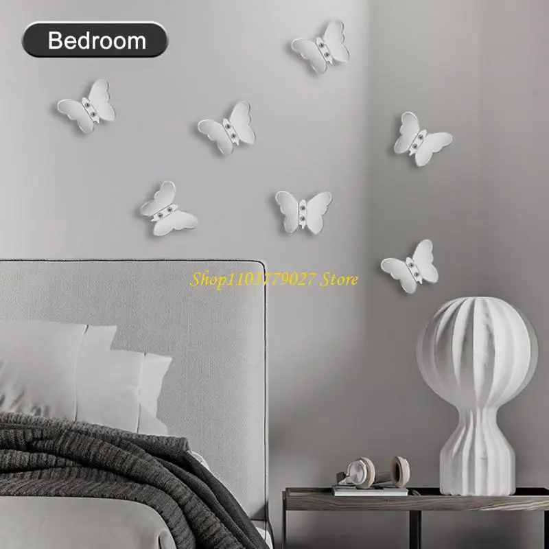 C4DF Durable Stainless Steel Butterfly Wall Hooks For Bathroom Kitchen Bedroom Hangers For Hanging Towels And Clothes