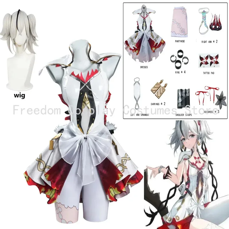 

Camellya Cosplay Costume Wig Anime Wuthering Waves Sexy Dress Earrings Rings Headwear Black Shores Jinzhou Halloween Party Women