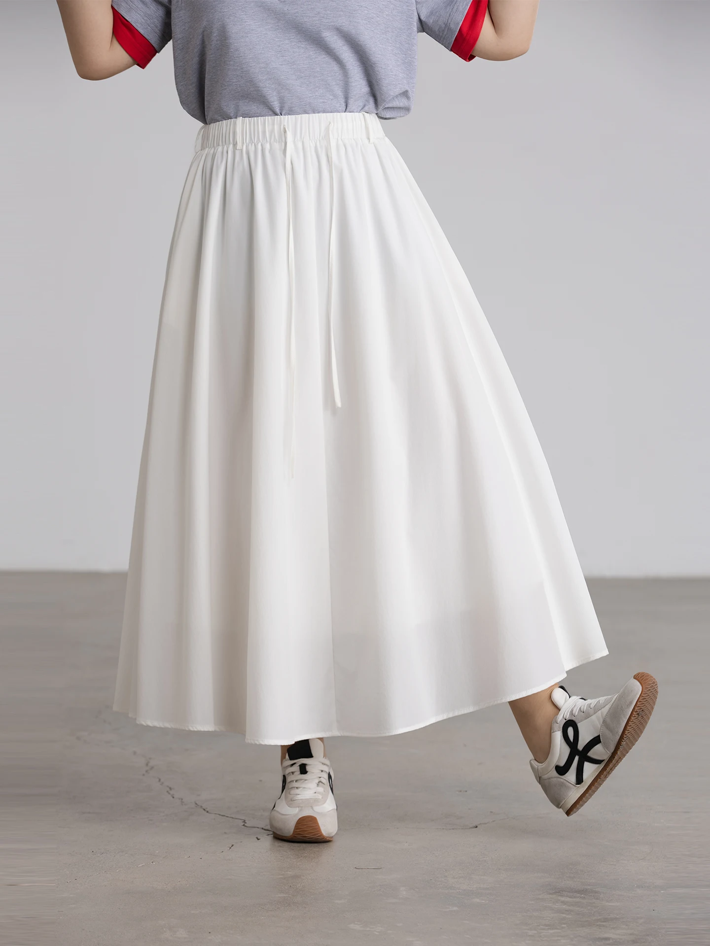 

High Waist A-Line Midi Skirt plus Size Women's Faion Spring New Sle Versatile Slimming Skirt for All Body pes