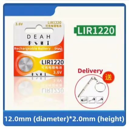 LIR1220 rechargeable lithium battery