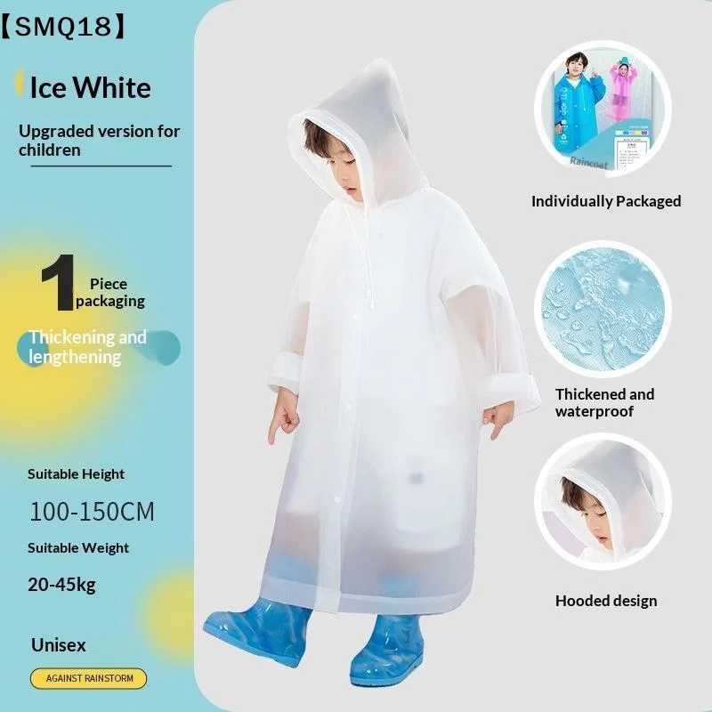 Transparent Windproof Bicycle Motorcycle Raincoat Rain Poncho EVA For Men Women Hiking Impermeable【SMQ】
