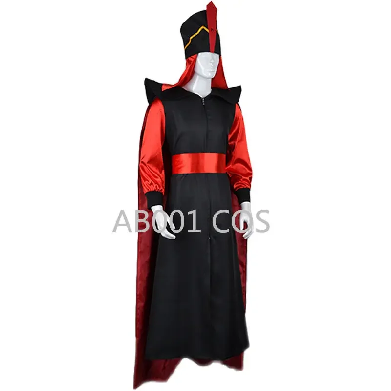 Movie Themagic Lamp Aladdin Jafar Man Halloween Makeup Costume Adult Role Play Wizard Jafar Robe Costumes Halloween Cosplay