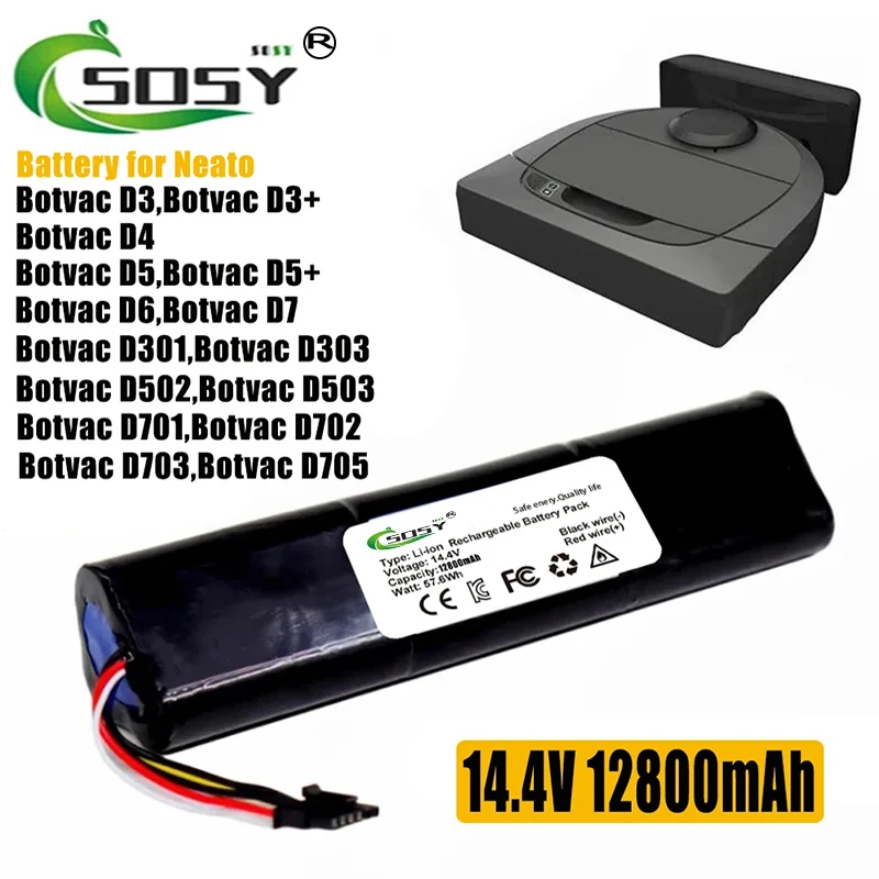 

Battery 945-0225, 205-0011 for Neato Botvac Connected, D3, D3+, D4, D5, D5+, D6, D7, D301, D303,D502,D503,D701,D702,D703,D705