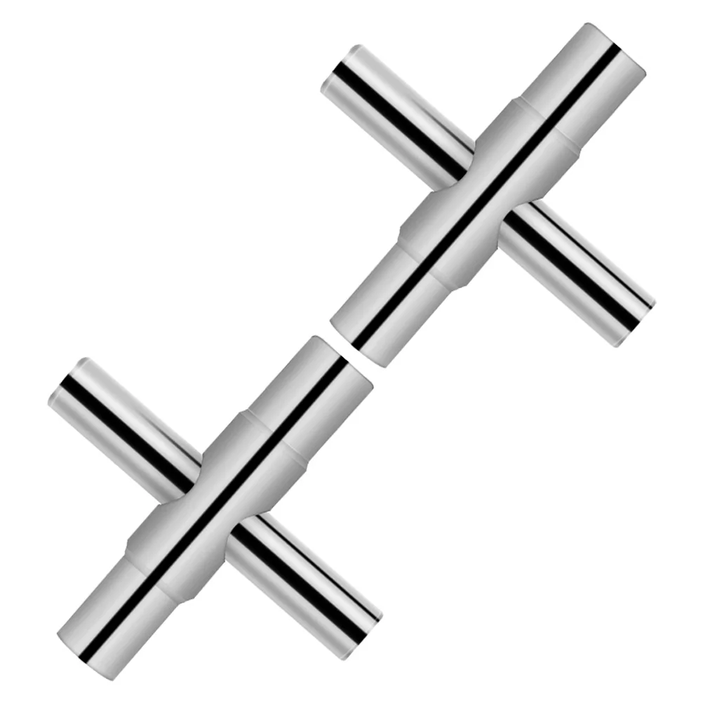 

2Pcs Multipurpose Utilities Sillcock Key Socket Wrench Universal Cross Key for Electric Water Gas Meter Box Cabinet