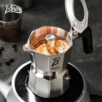 Bincoo Three Valve Mocha Pot 316 Stainless Steel Electric Ceramic Stove Coffee Maker 220V Heating Base Espresso Extraction Tools