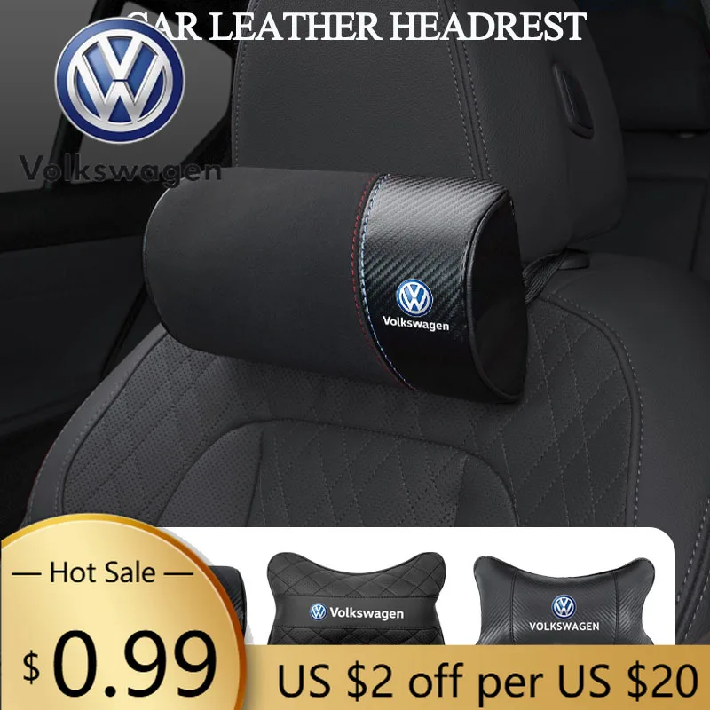 

Новинка 2026 года: Мягкая комфортная кожаная подушка для подголовника автомобиля Volkswagen (VW) — высококачественный элемент интерьера для Volkswagen Golf, Amarok, T5