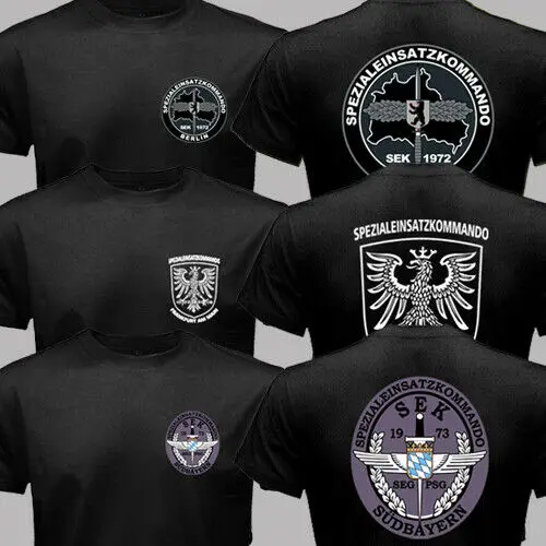 Germany SEK Spezialeinsatzkommando Polizei Berlin Fra Sudbayern Men T-shirt Men Cotton Tees Tops Harajuku Streetwear