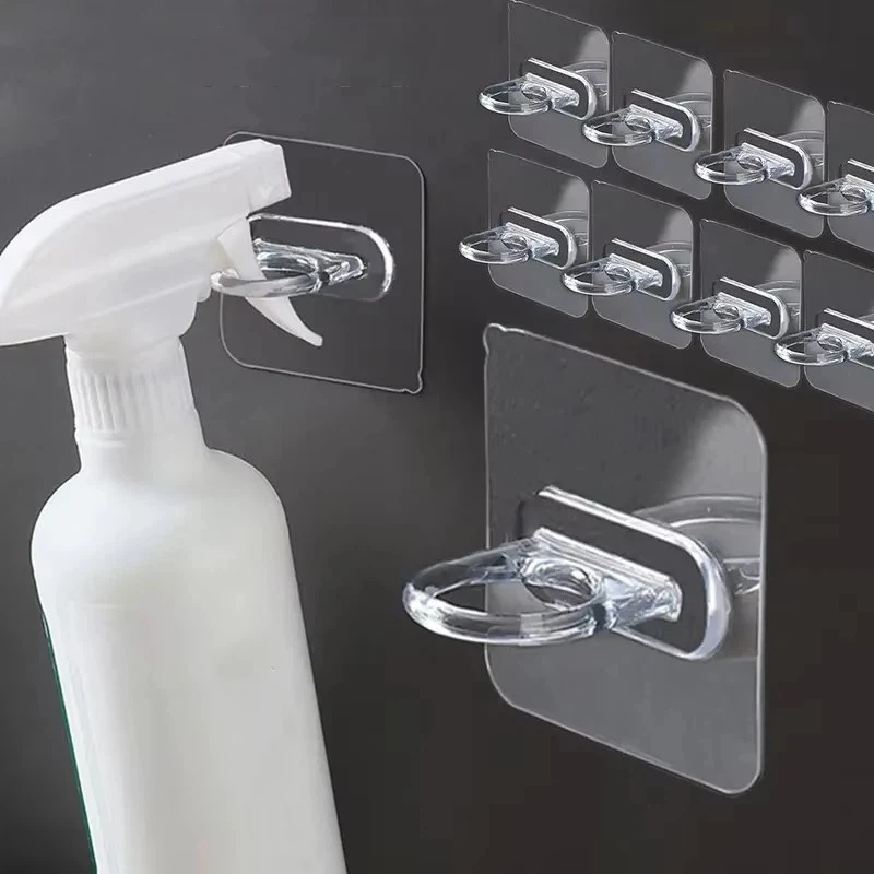 10Pcs Household Wall-Mounted Multi-Functional Round Hook, No Punching Seamless Paste, Storage Shelf, Kitchen, Bathroom