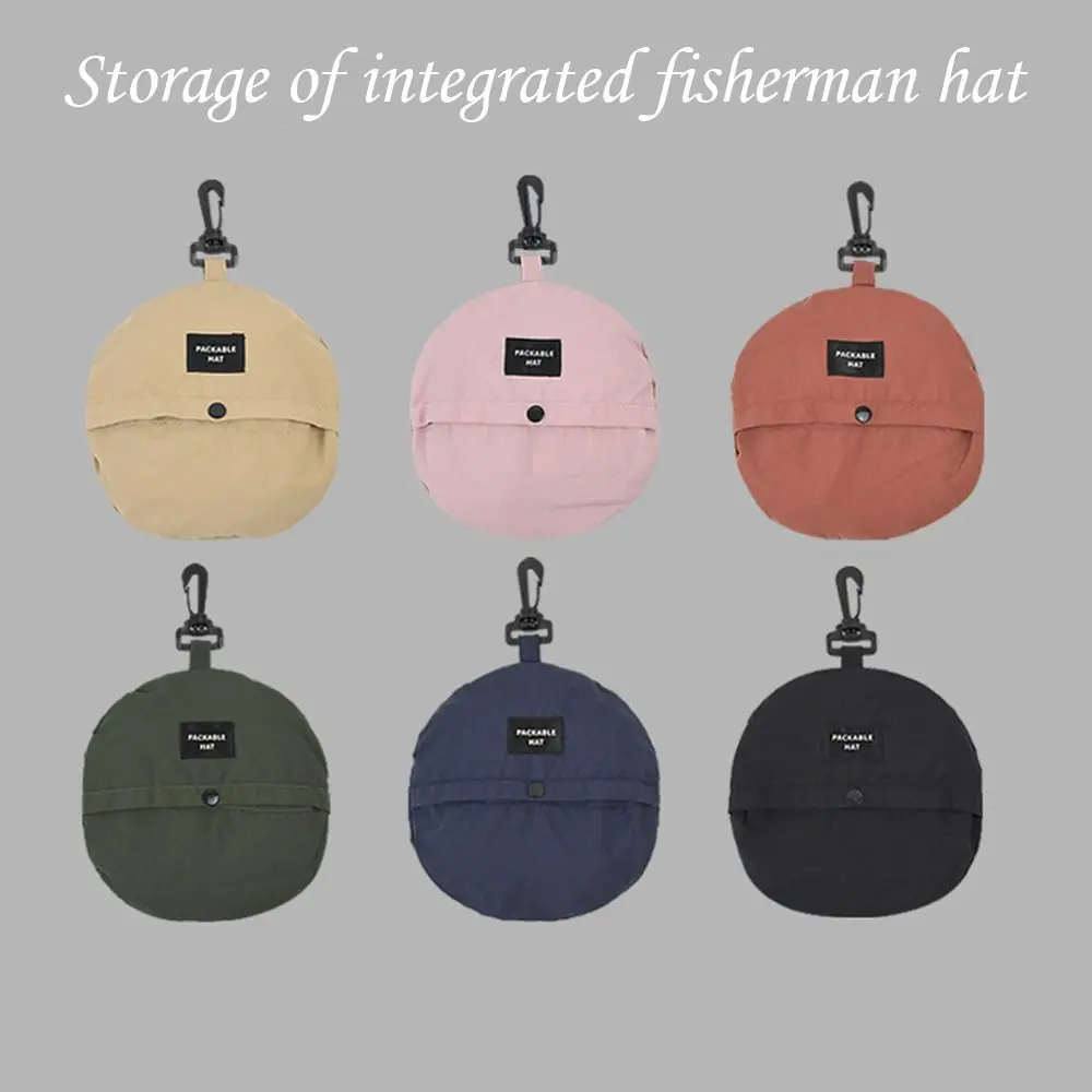 Summer Waterproof Bucket Hat Quick-drying Portable Sun Hat Storage Bag Anti-UV Panama Cap Camping Hiking