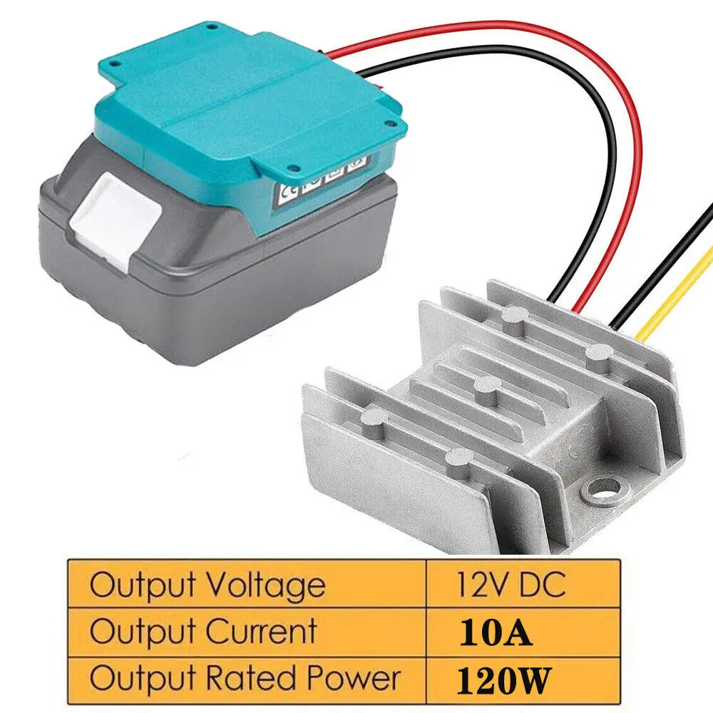 Adaptador Conversor para Makita Li-ion Buck Boost Automático Regulador de Tensão Faça Você Mesmo dc 18v para dc 12v 10a 120w