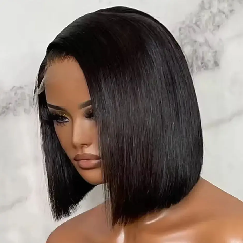 

Прямой короткий парик-боб из натуральных волос, плотность 200%, 13x4, с прозрачной кружевной передней частью, бразильский, 16 дюймов, с кружевной фронтальной частью 4x4, 5x5, с закрытием 4x4, 5x5