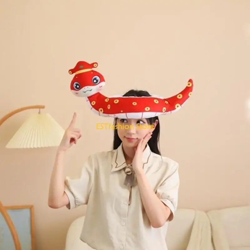 Y5GC Chinese New Year Headwear Durability Colorful Print Headpiece Tradition Headwear for Holiday Celebrations