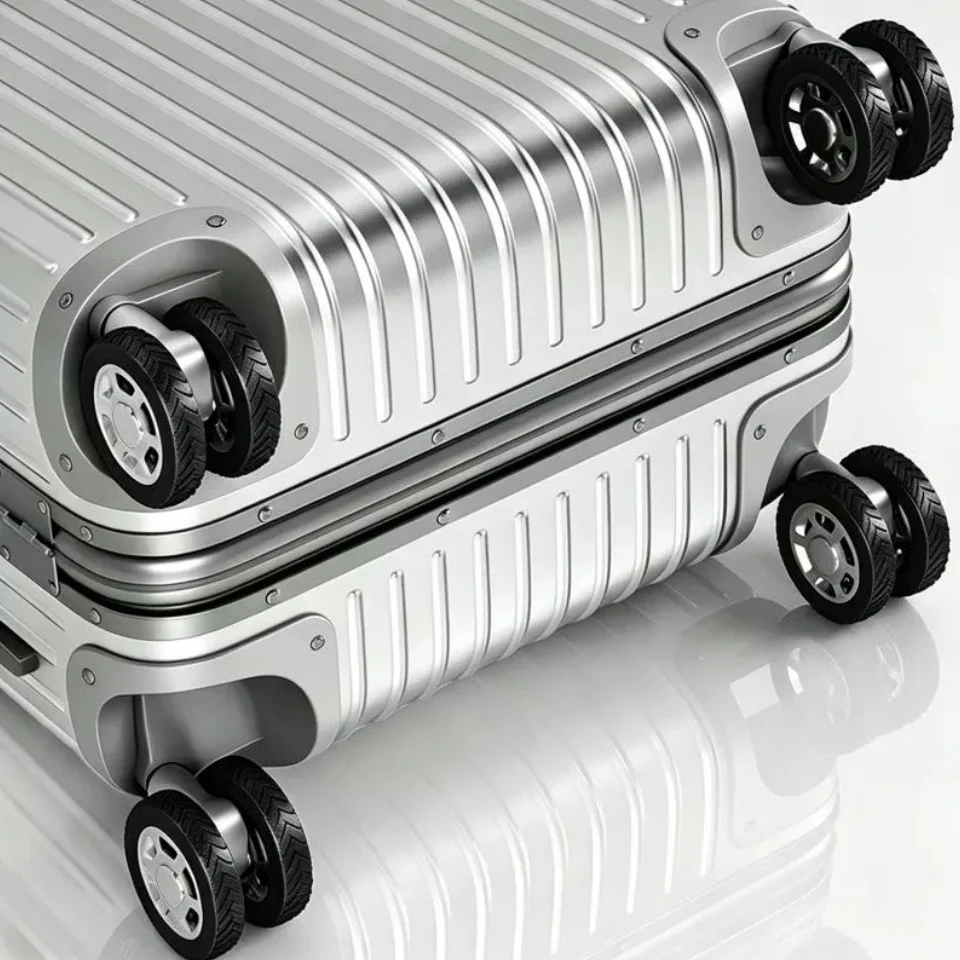 8Pcs Thicken Texture Silicone Wheels Protector Travel Luggage Caster Shoes Reduce Noise Wheels Guard Cover Luggage Accessories