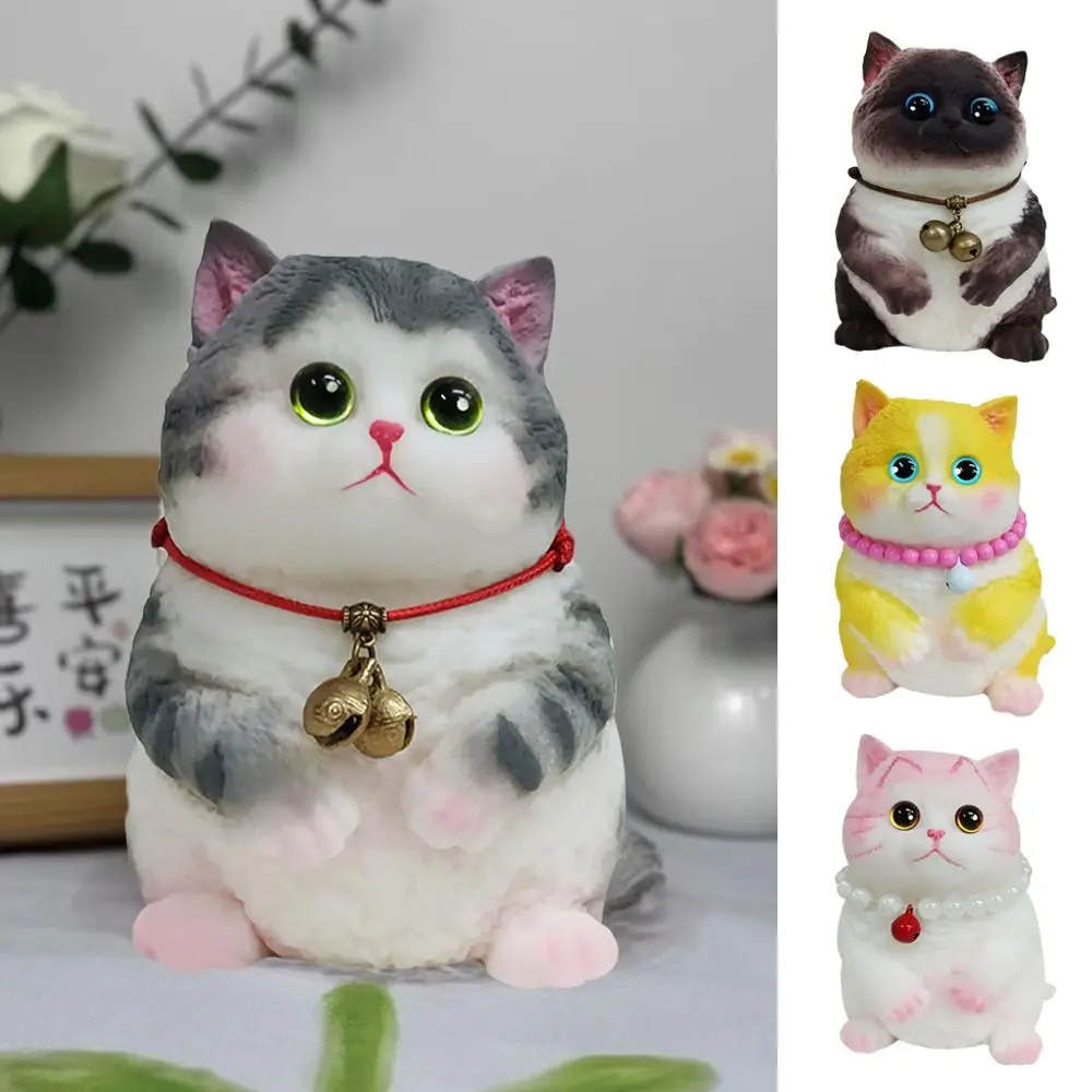 Big Squishy บรรเทาบีบของเล่นแมว Flocking พื้นผิวความวิตกกังวลผ่อนคลายแมว Squishy Fidget บรรเทาความเครียดของเล่นซิลิโคน