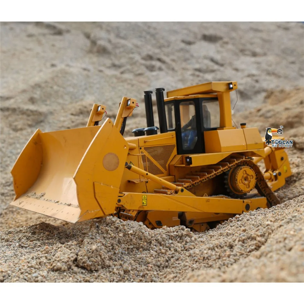 بيع الولايات المتحدة JDMODEL المعادن 1/14 RC جرافة هيدروليكية 575 آلة ثقيلة ضخمة الدولوزر نموذج Frsky X14 مزيج التحكم سيارة الممزق الخلفي #5