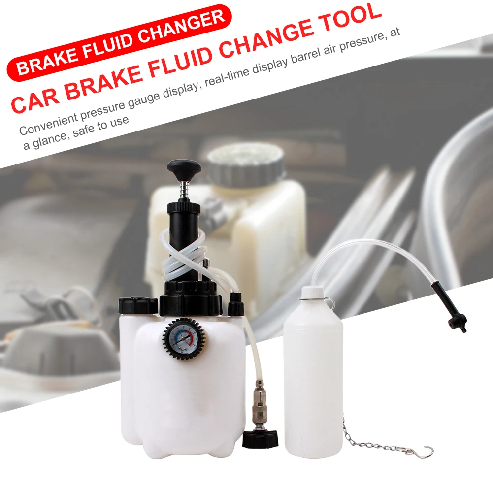 3L Manual Car Brake Oil Pot Replacement Tool Auto Brake Bleeder Large Capacity Hydraulic Fluid Oil Changer For Brake Bleeding Ki