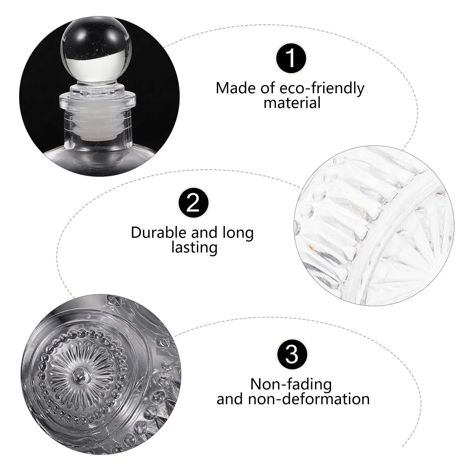 

2Pcs 200Ml Aroma Diffuser Bottles Glass Fragrance Release Container Refillable Home Car Decor Scented Essential Oil Jar