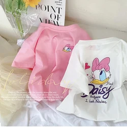 Disney Baby Girls Clothes 2022 Summer Girls t-shirt a maniche corte Cartoon topolino Minnie Cotton Print Baby Top Girl Clothes