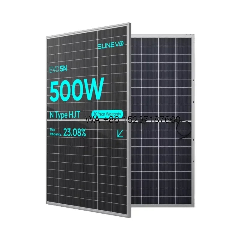 Wmwmnu for Portable Evo 5N HJT N Bifacial Solar Panel 480W 500Watt Dual Glass Flexible PV Module