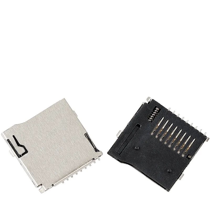 5pcs 9pin Micro SD Card Slot Connectors T-Flash Common Style Size 14*15mm TF Card Deck Self Acting Card Slot Pop-up