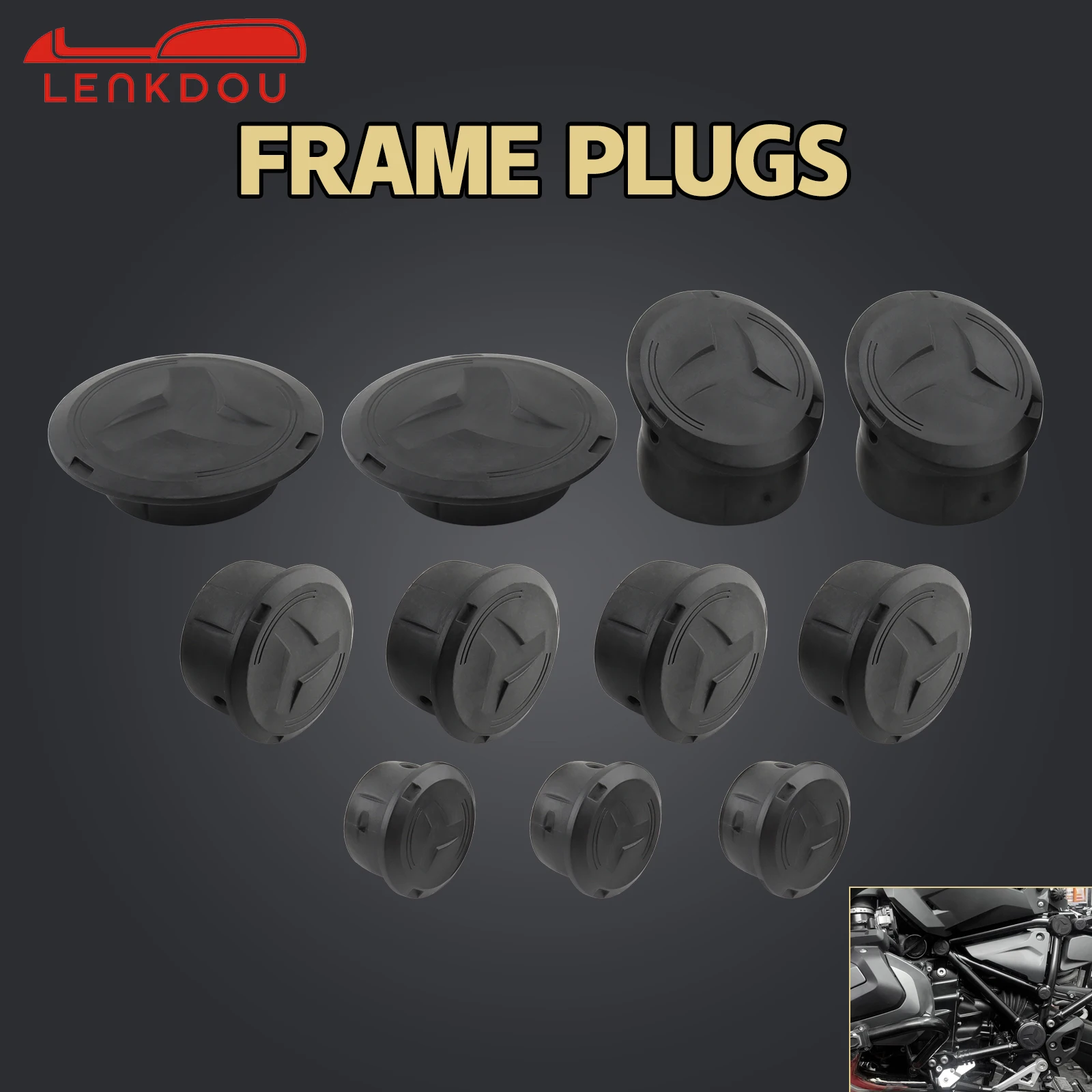 

Motorcycle Black Frame Hole Cover Caps Plugs For BMW R1200GS LC R 1200 GS LC Adventure R 1250 GS R1250GS Adventure 2013-2024