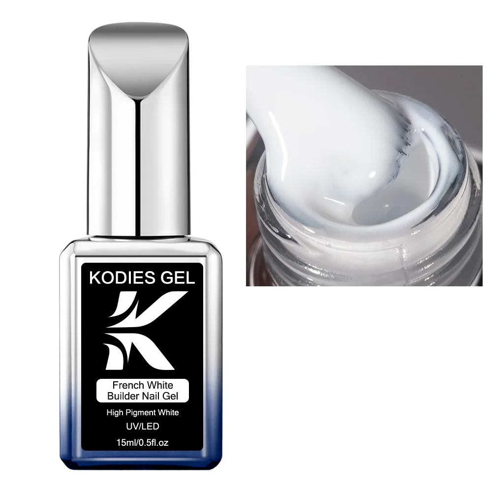 KODIES GEL French Manicure Gel Nail Polish Builder Nail Gel in A Bottle Strong Construction Gel Varnish for Extension Nails Art