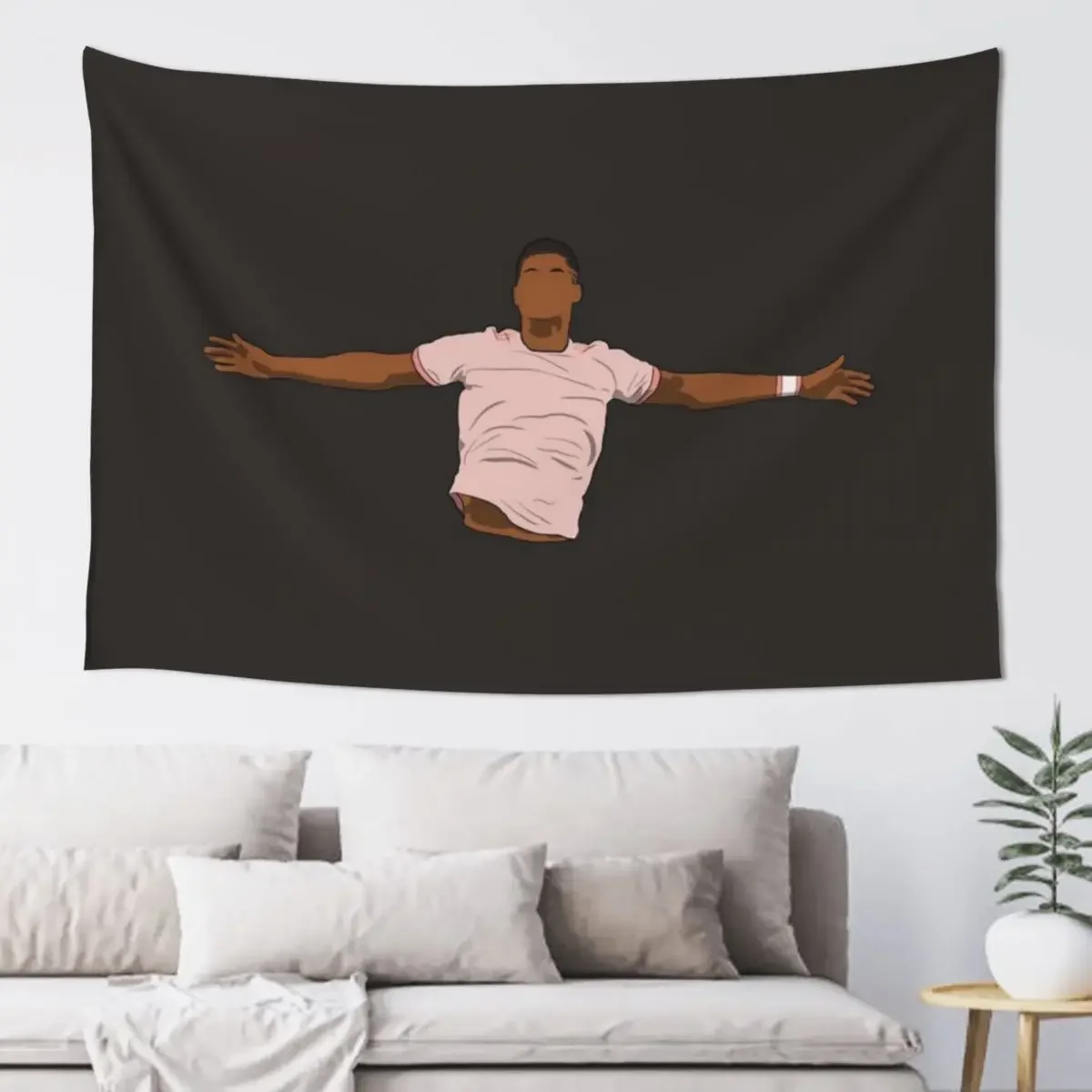 

Marcus Rashford MUFC Pink Jersey Tapestry Decorative Paintings Wall Decorations Tapestry