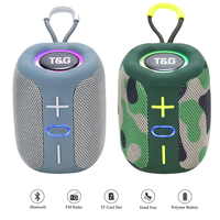 Outdoor Speaker Riding TG658 Portable Bluetooth Wireless Column LED FM BT TF Home Music Player For Camping Hiking Loudspeaker
