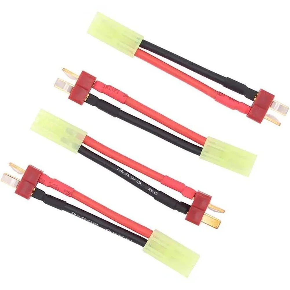 14AWG Silicone Battery Charging Cable With T Connector Male To Female For RC Car Model Power Supply Wire 50mm High Temp Resistan