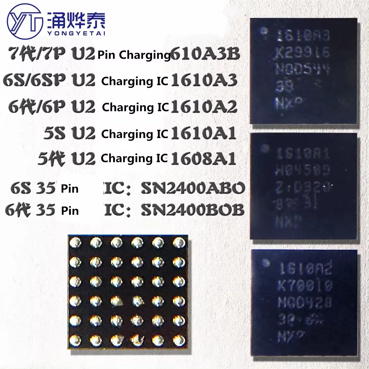 

(10piece) 100% New 1608A1 1610A1 1610A2 1610A3 610A3B 1612A1 BGA Chipset