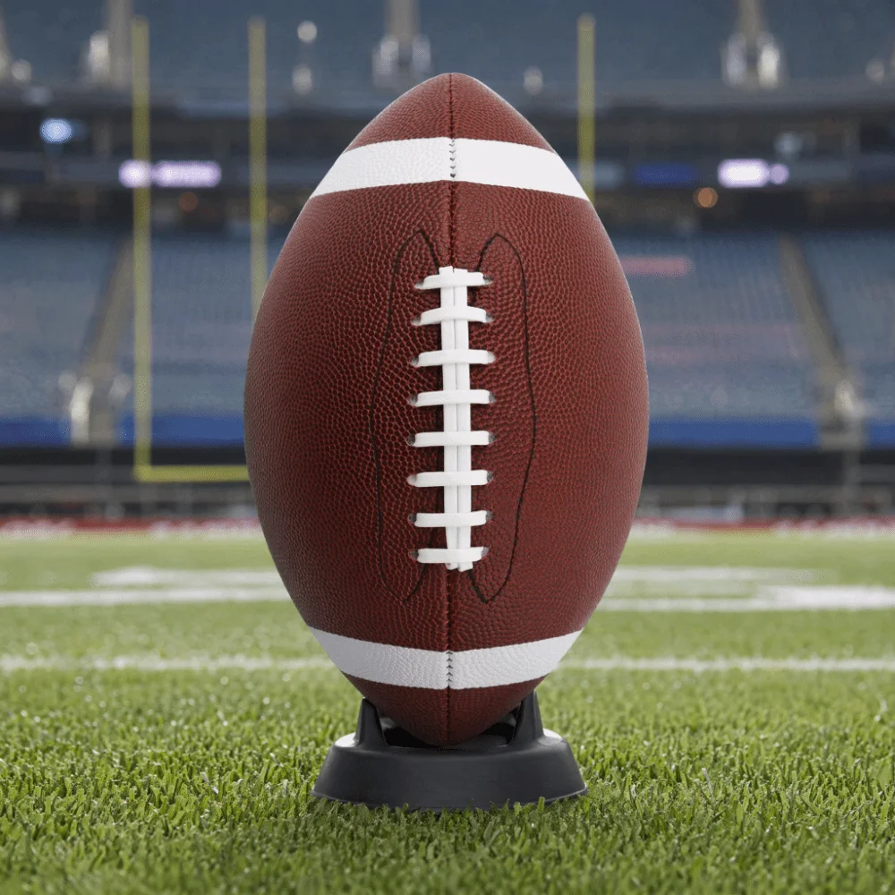 PU Leather American Football Size 9 Pebbled Grip Rugby Ball Brown Vintage Design Training Football Outdoor Sports